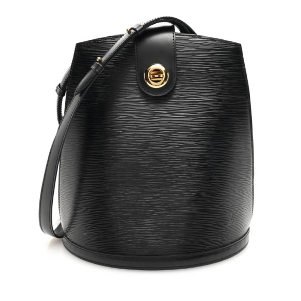 Louis Vuitton Epi black Cluny  Black Bucket Bag
